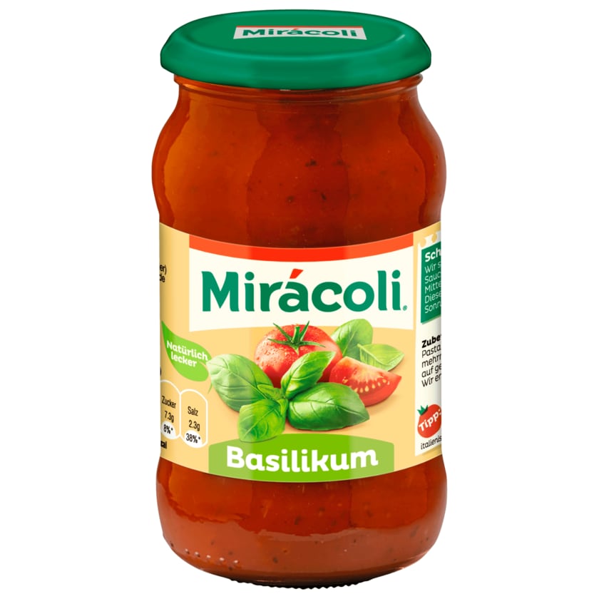 Mirácoli Pasta-Sauce Tomate-Basilikum 400g